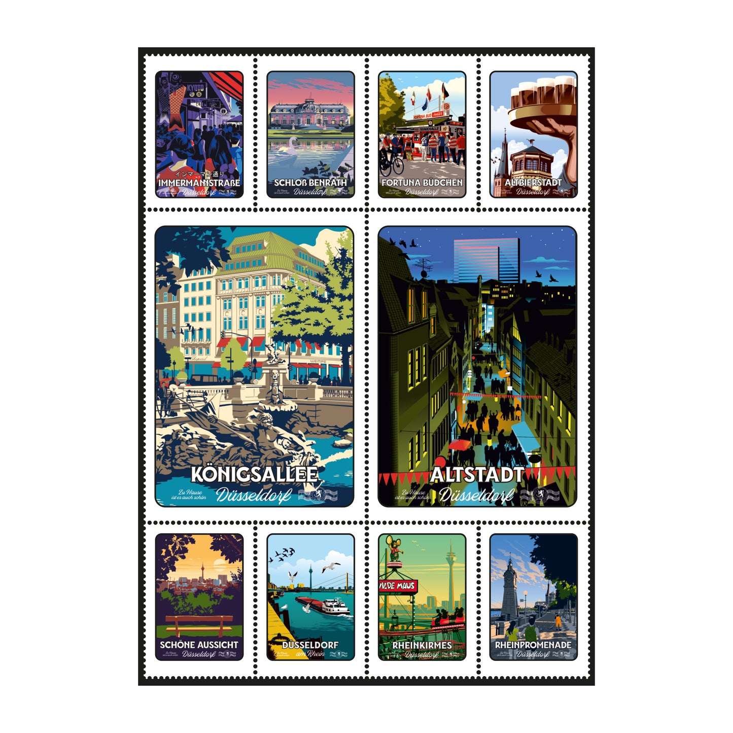 10 Düsseldorf Postkarten