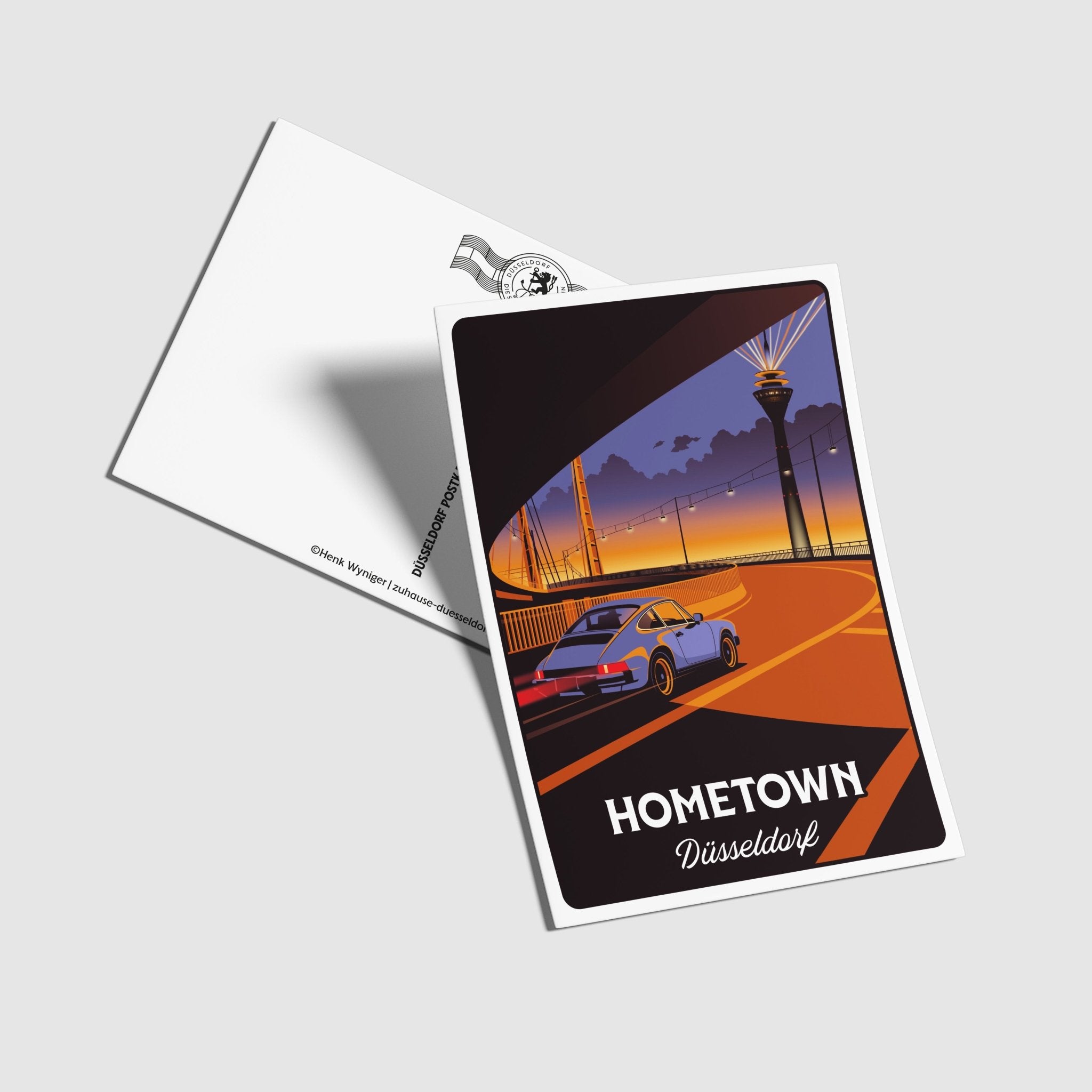 Postkarte Hometown Düsseldorf - Zu Hause ist es auch schön