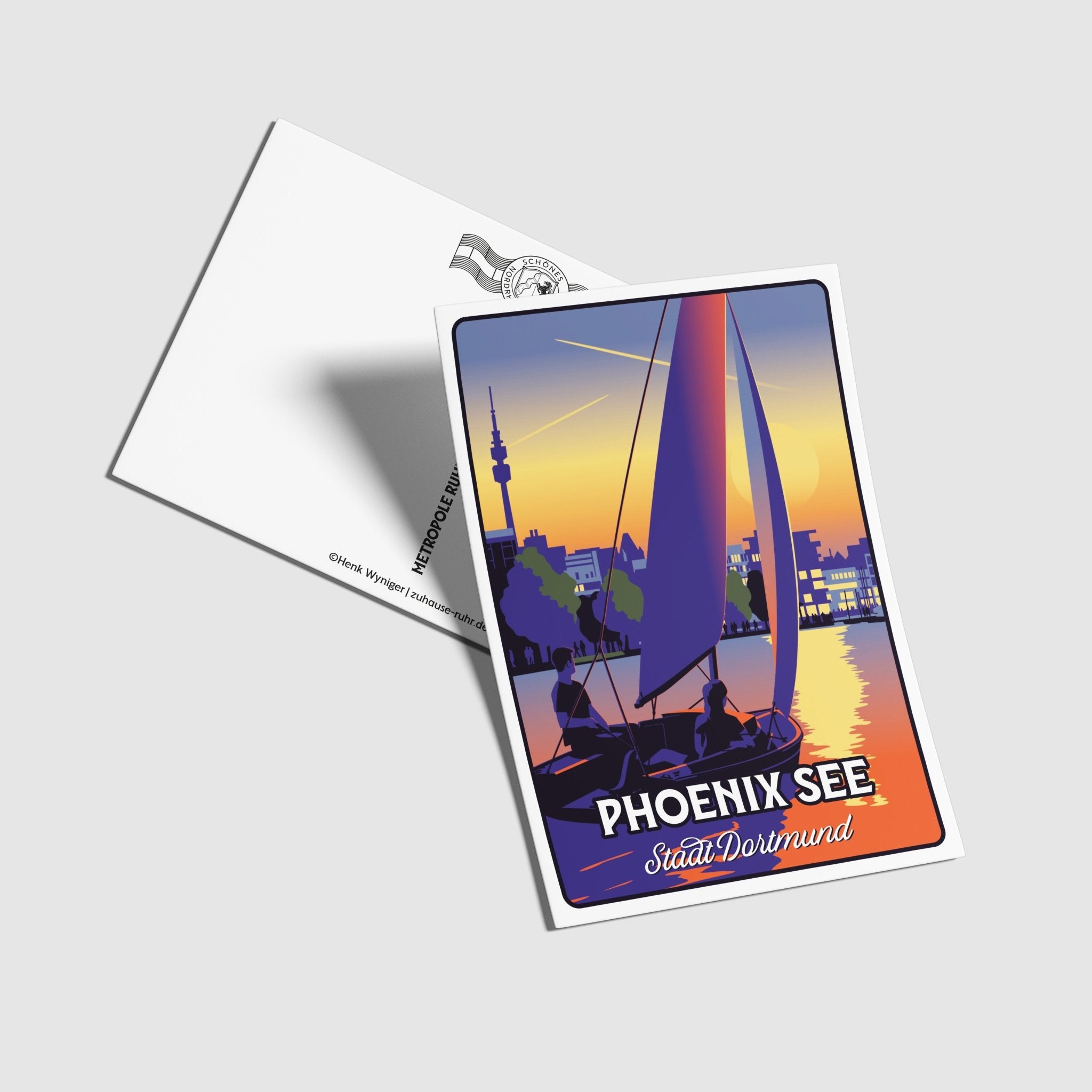 Postkarte Phoenix See - Zu Hause ist es auch schön