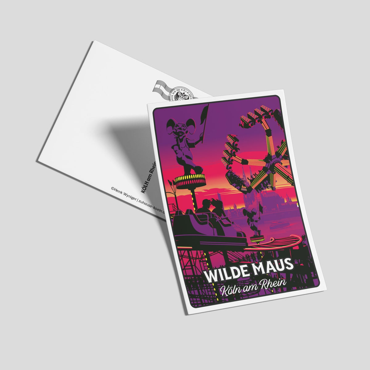 Postkarte Wilde Maus - Zu Hause ist es auch schön