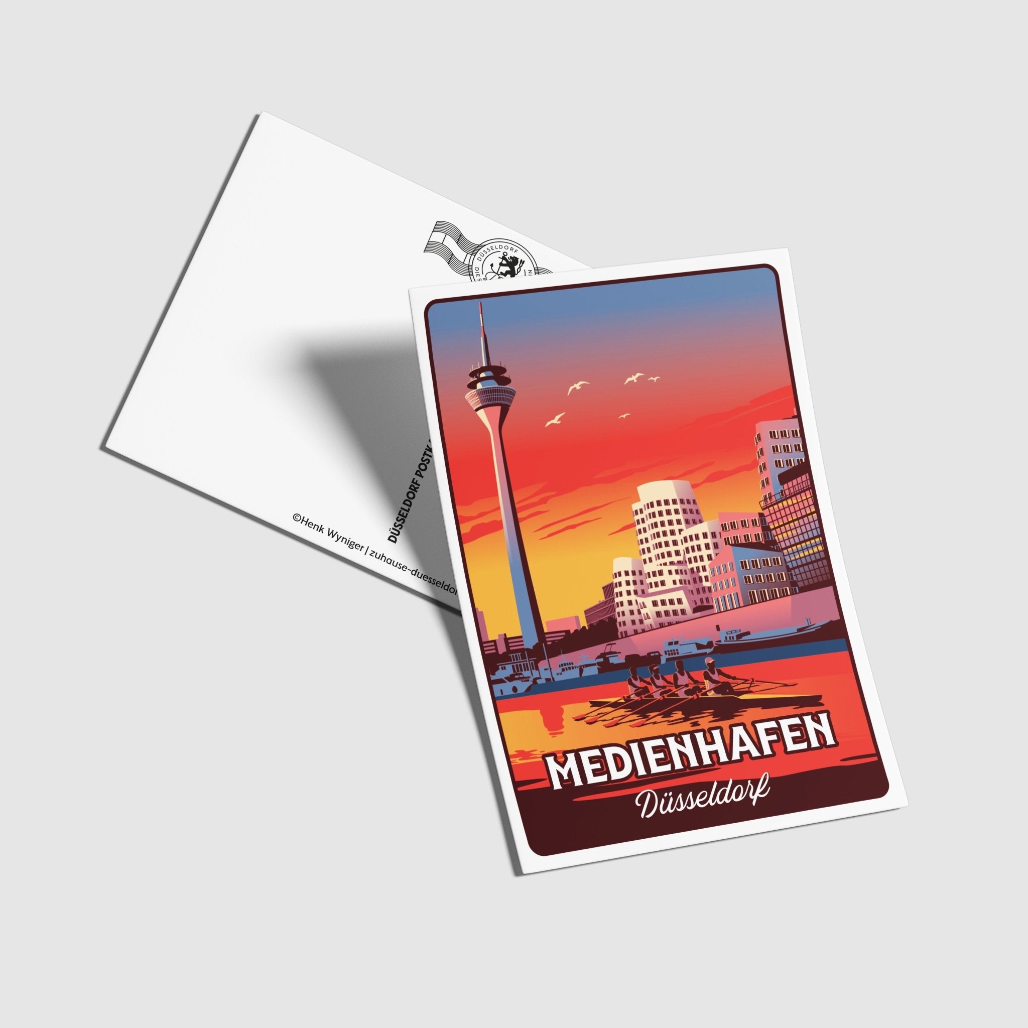 Postkarte Medienhafen Düsseldorf - Zu Hause ist es auch schön