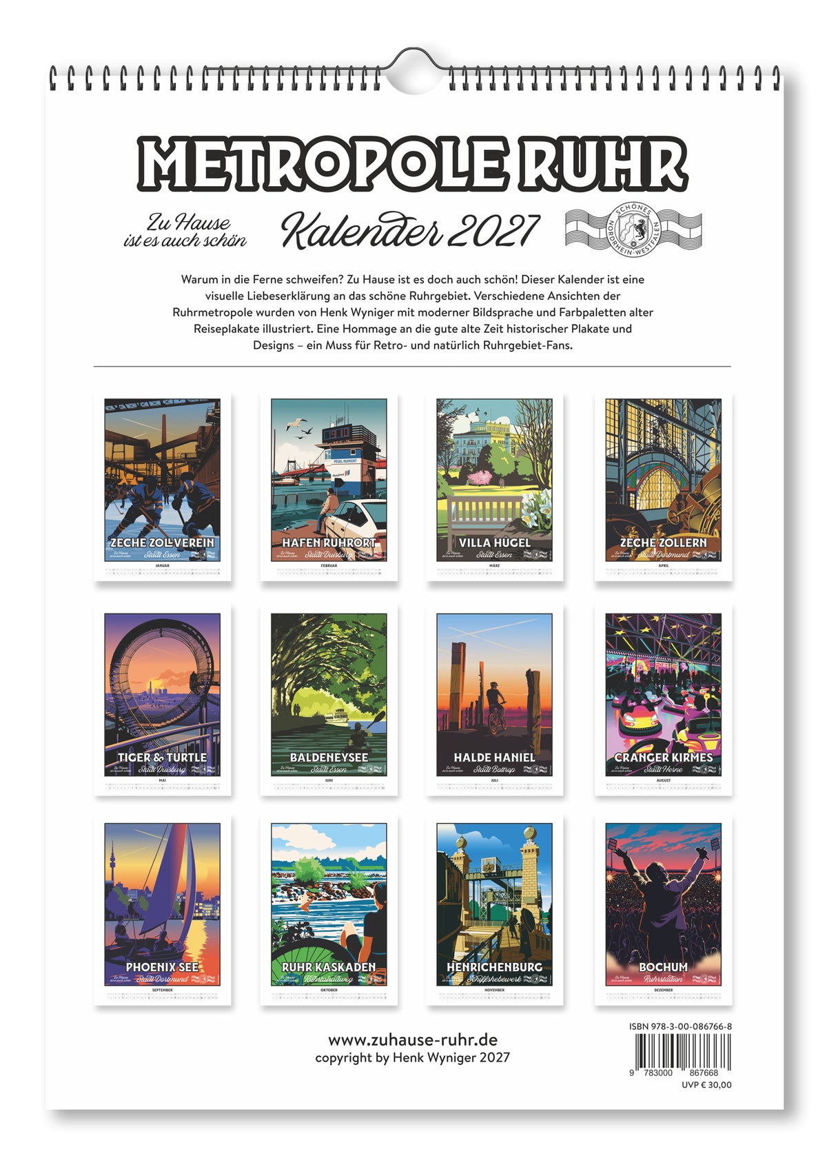 Metropole Ruhr Kalender 2027 - Zu Hause ist es auch schön